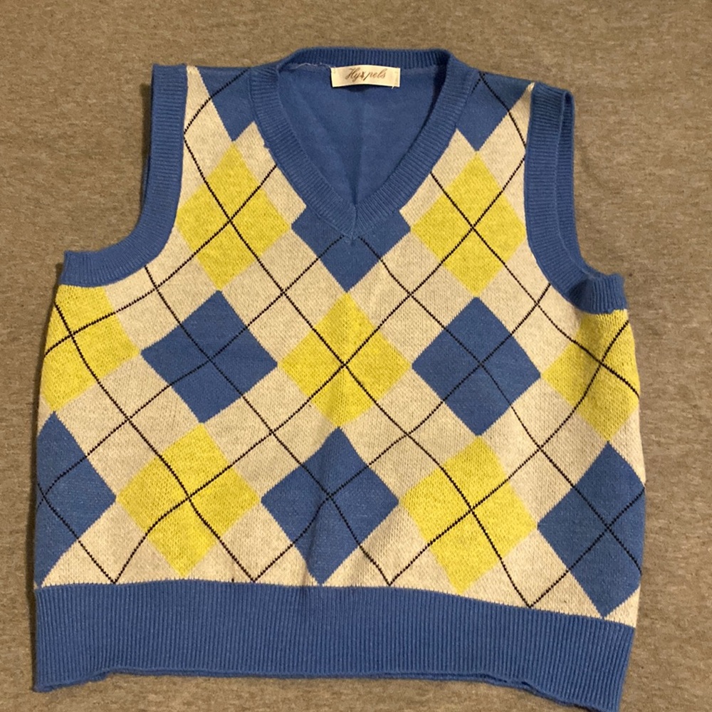 Blue and yellow cute vest